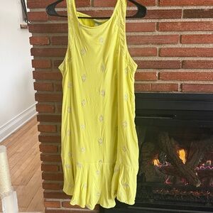 Anthropologie Leifnotes Citron Yellow
"Ponderosa" Sequin Sleeveless Dress 10